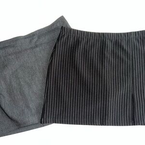 Black Asymmetrical Pencil Skirt Mini Length